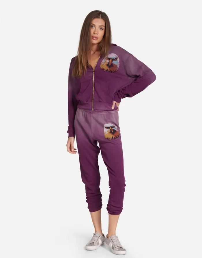 Women039s Lachelle Moshi Eagle Head Deep Merlot Ombre Lauren Moshi Hoodies