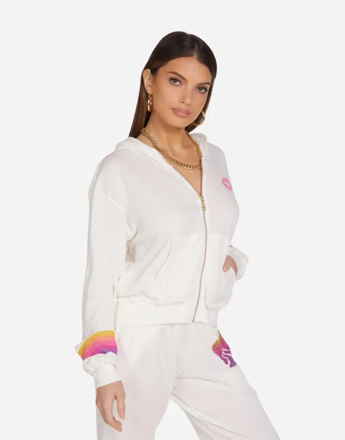Women039s Lachelle Peace Roses Milk Lauren Moshi Hoodies