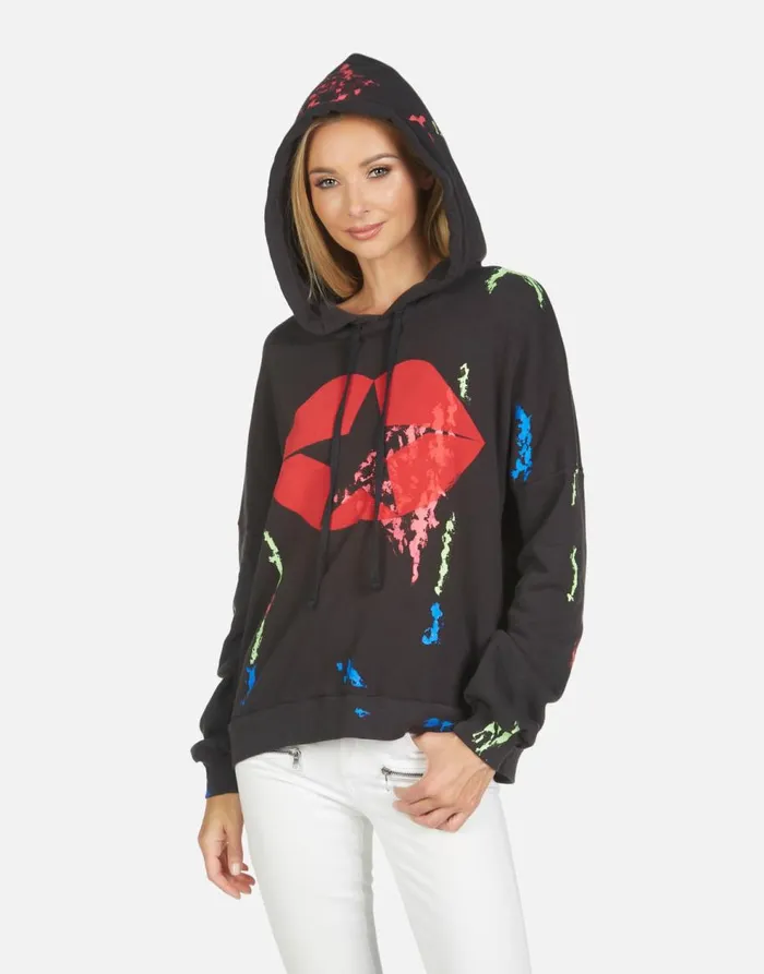 Women039s Lila Star Kiss Onyxpaint Smudge Lauren Moshi Hoodies