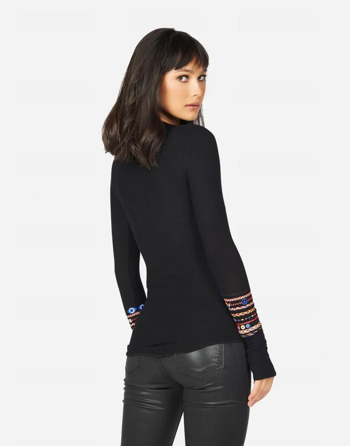 Women039s McKinley Friendship Love Black Lauren Moshi Long Sleeve