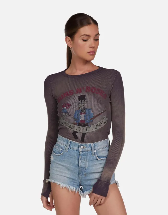 Women039s McKinley Guns N039 Roses Welcome To The Jungle Vintage Smoke Lauren Moshi Long Sleeve