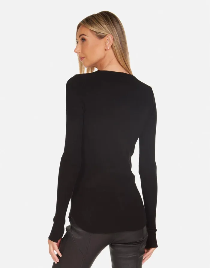 Women039s McKinley Lucky Cat Black Lauren Moshi Long Sleeve