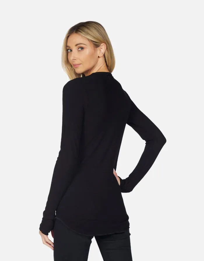 Women039s McKinley Ruby Lip Black Lauren Moshi Long Sleeve