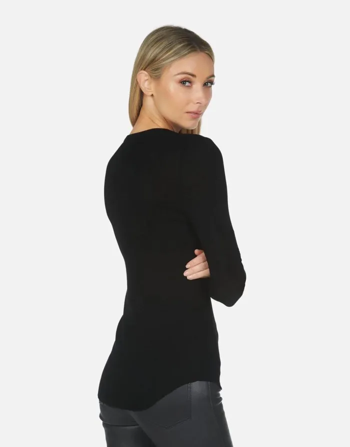 Women039s McKinley X Crystal Peace Love Skull Black Lauren Moshi Long Sleeve