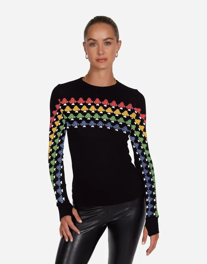 Women039sMen039s McKinley Rainbow Mushrooms Onyx Lauren Moshi Hoodies