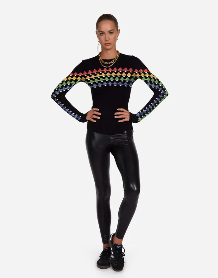 Women039sMen039s McKinley Rainbow Mushrooms Onyx Lauren Moshi Hoodies