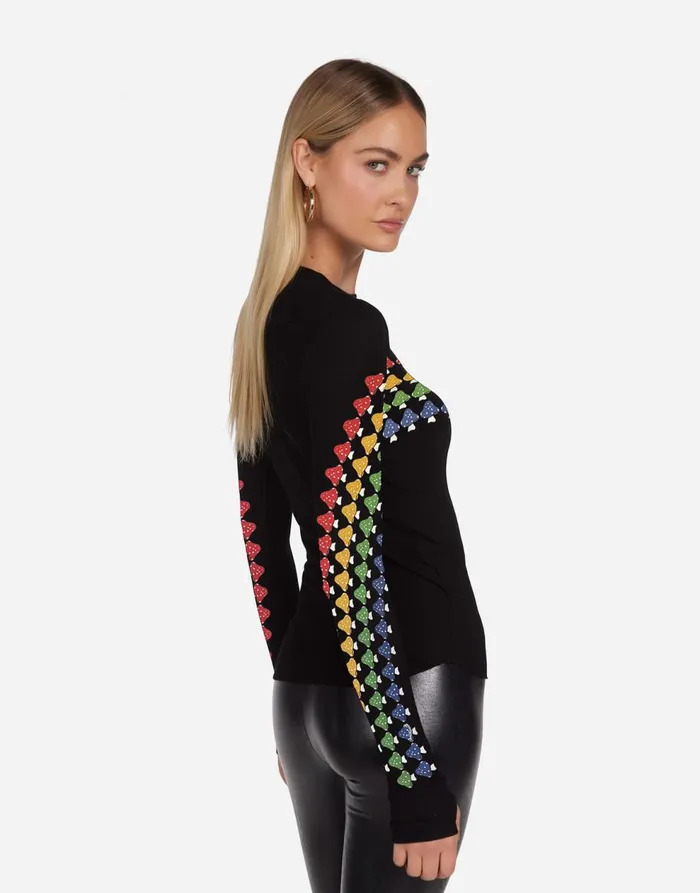 Women039sMen039s McKinley Rainbow Mushrooms Onyx Lauren Moshi Hoodies