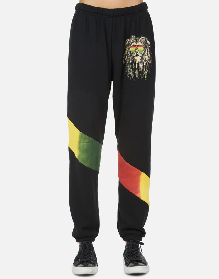 Women039s Ophelia Rasta Lion Blackrasta Lauren Moshi Long Sweatpants