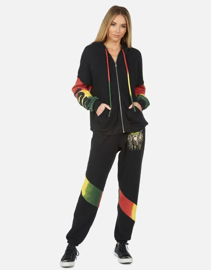 Women039s Ophelia Rasta Lion Blackrasta Lauren Moshi Long Sweatpants