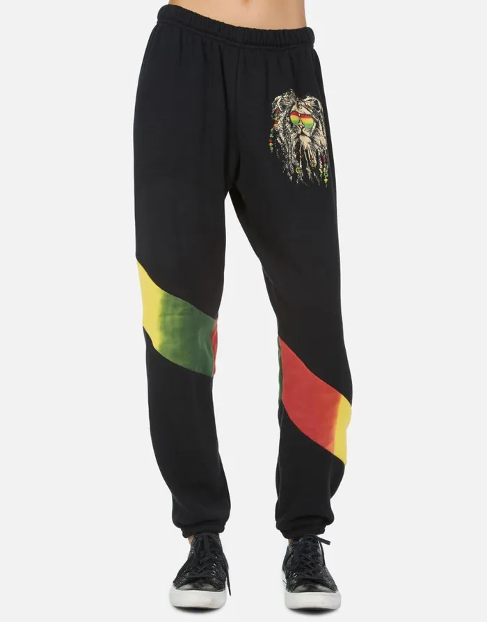 Women039s Ophelia Rasta Lion Blackrasta Lauren Moshi Long Sweatpants