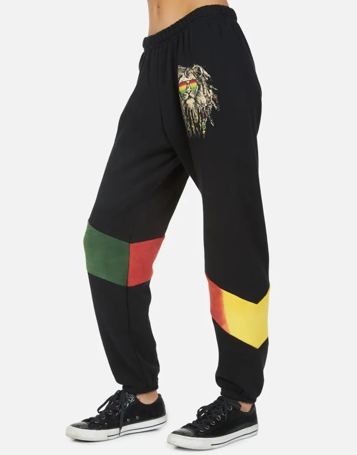 Women039s Ophelia Rasta Lion Blackrasta Lauren Moshi Long Sweatpants