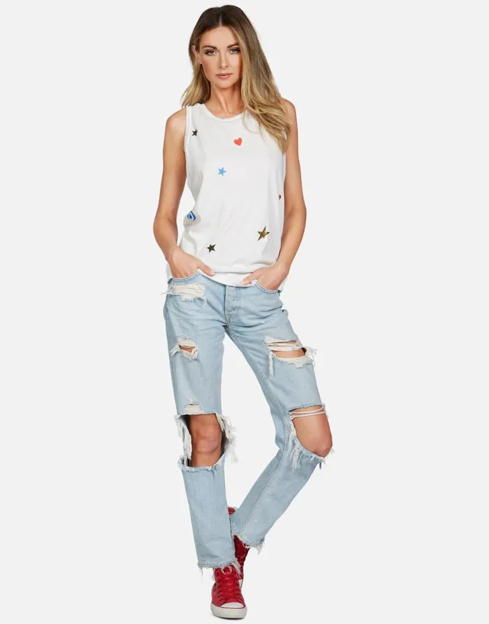 Women039s Peyton Evil Eye Elements Milk Lauren Moshi Tanks