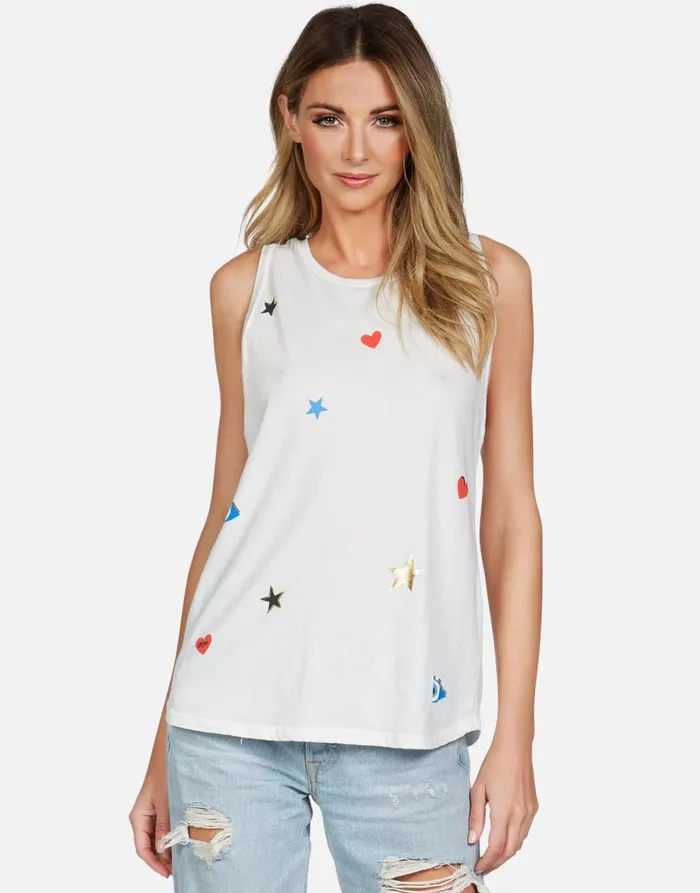 Women039s Peyton Evil Eye Elements Milk Lauren Moshi Tanks
