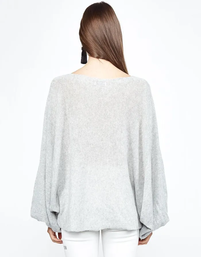 Women039s Sash Heart Eye Skull Heather Grey Lauren Moshi Sweaters and Knits