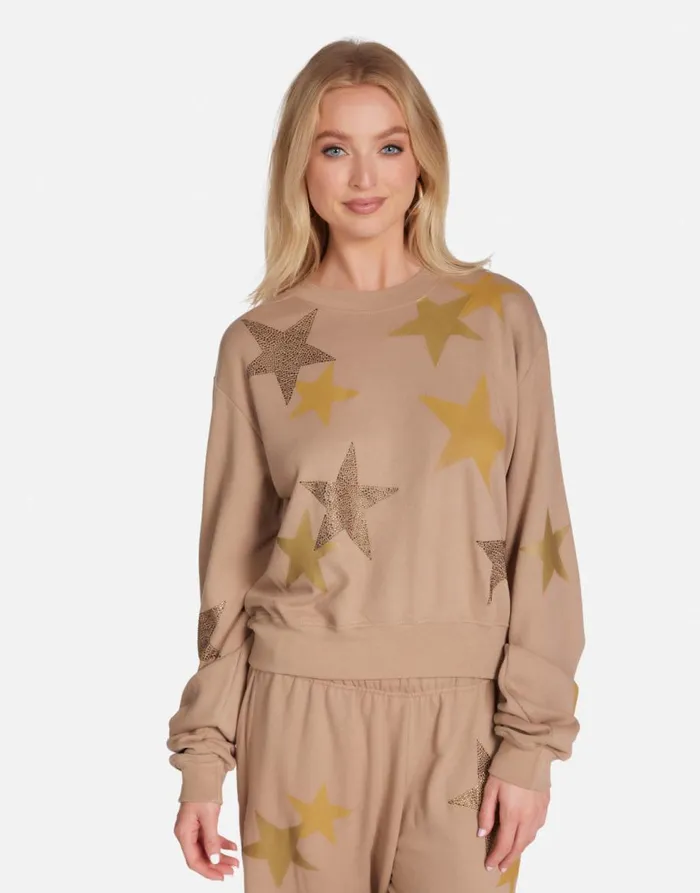 Women039s Spalding Gold Crystal Multi Stars Sand Dune Lauren Moshi Long Sleeve Women039s Spalding Gold Crystal Multi Stars Sand Dune Lauren Moshi Long Sleeve
