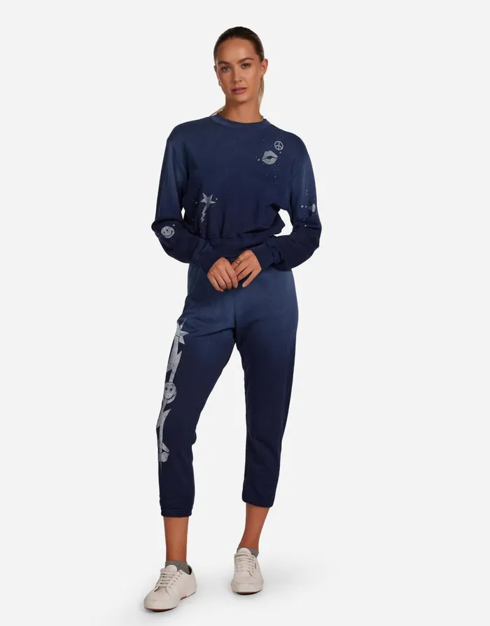 Women039s Spalding Tiger Elements Navy Ombre Lauren Moshi Long Sleeve