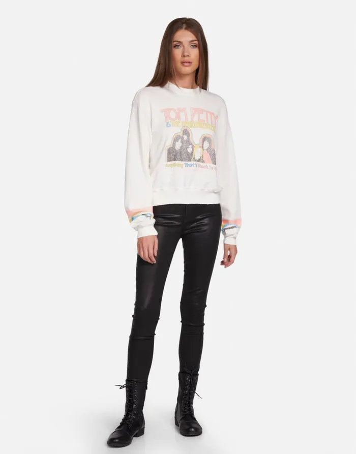 Women039s Spalding Tom Petty Rock N Roll Milk Lauren Moshi Long Sleeve
