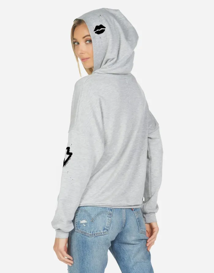 Women039s Trina Airbrush Elements Heather Grey Lauren Moshi Hoodies
