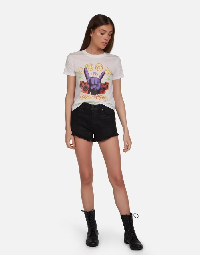 Women039s Ursula CBGB Rock Hand Milk Lauren Moshi Short Sleeve