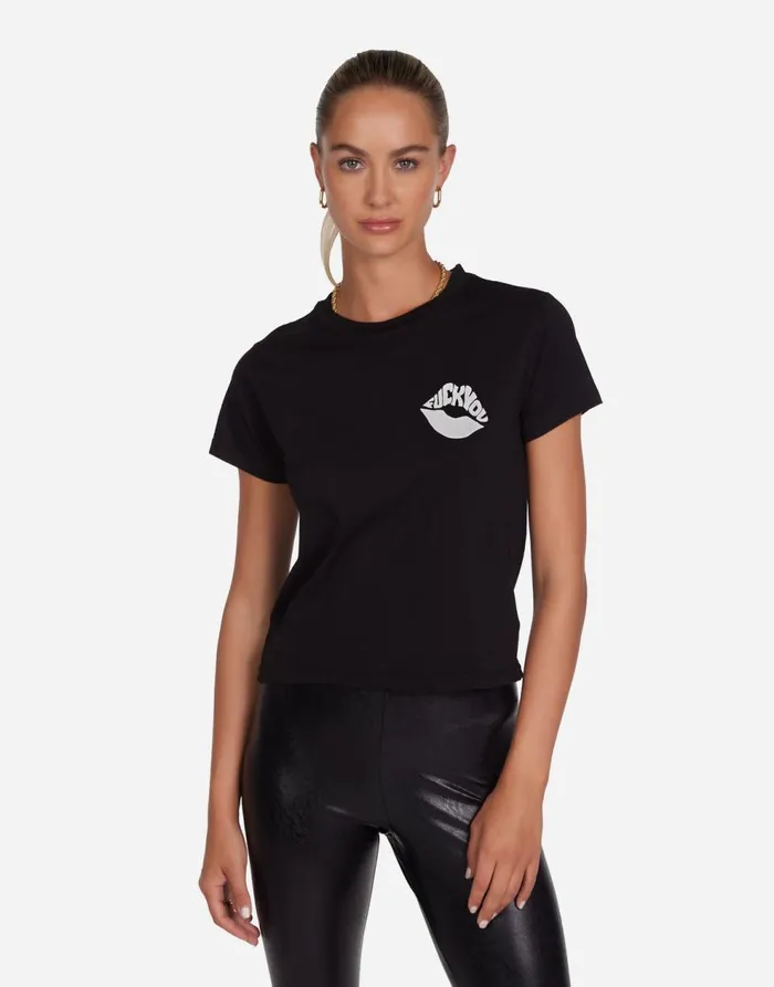 Women039s Ursula Fxck You Black Lauren Moshi Short Sleeve