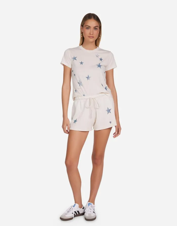 Women039s Ursula Vintage Stars Ivory Ombre Lauren Moshi Short Sleeve
