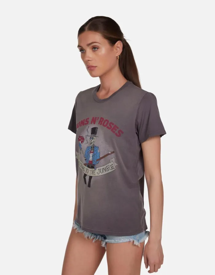 Women039s Wolf Guns N039 Roses Welcome To The Jungle Vintage Smoke Lauren Moshi Short Sleeve