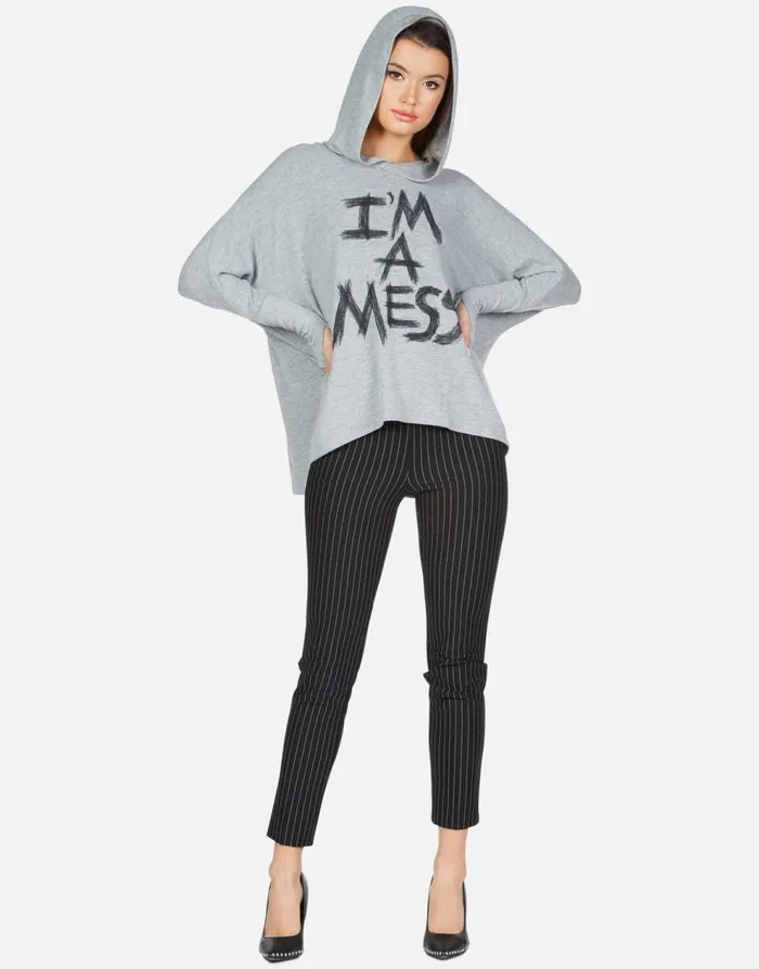 Women039s X Wilma X I039m A Mess Heather Grey Lauren Moshi Hoodies