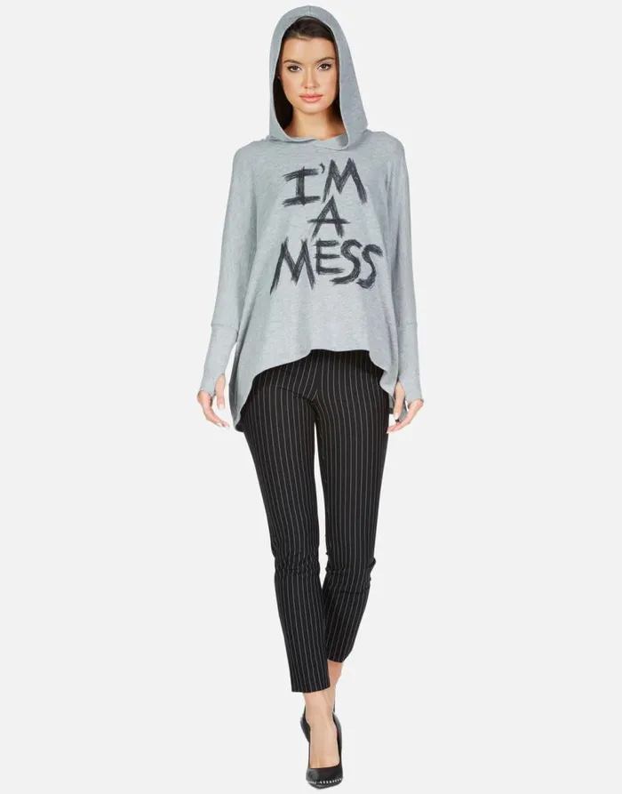Women039s X Wilma X I039m A Mess Heather Grey Lauren Moshi Hoodies