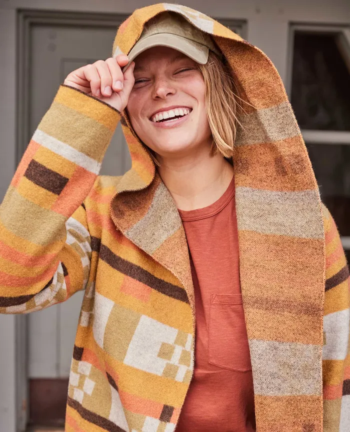 Women8217s ToadandCo Merino Heartfelt Hoodie Papaya Sweaters