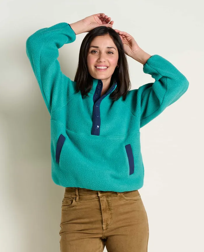 Women8217s ToadandCo Women8217s Campo Fleece Pullover Cyan Jackets and Layers
