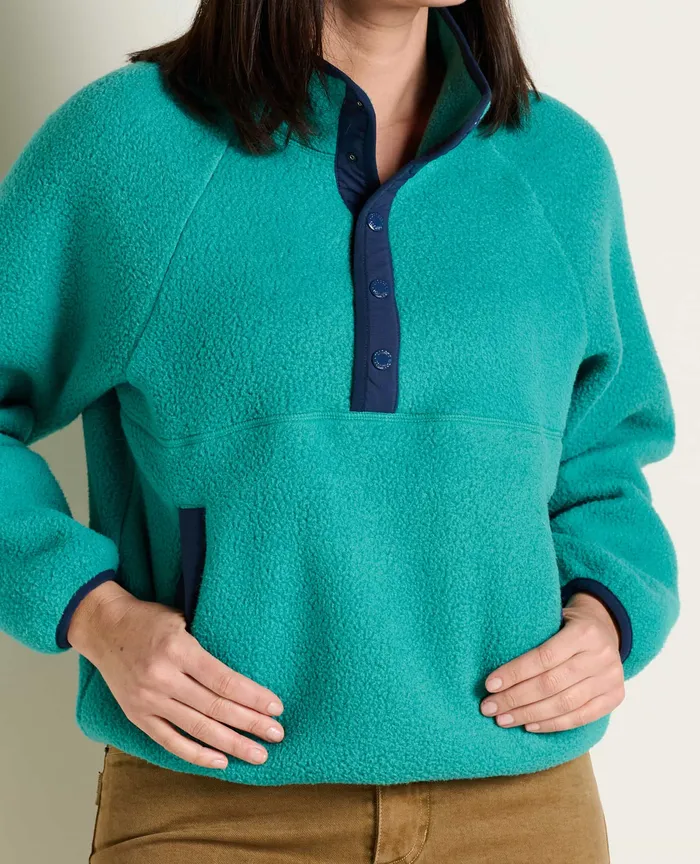 Women8217s ToadandCo Women8217s Campo Fleece Pullover Cyan Jackets and Layers