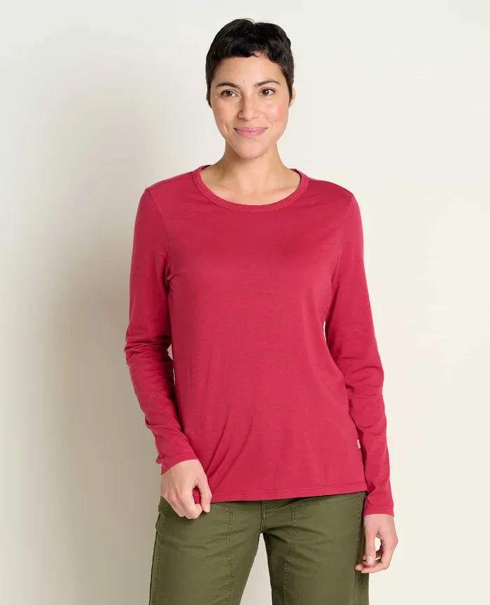 Women8217s ToadandCo Women8217s Primo Long Sleeve Crew Berry Tops and TShirts Women8217s ToadandCo Women8217s Primo Long Sleeve Crew Berry Tops and TShirts