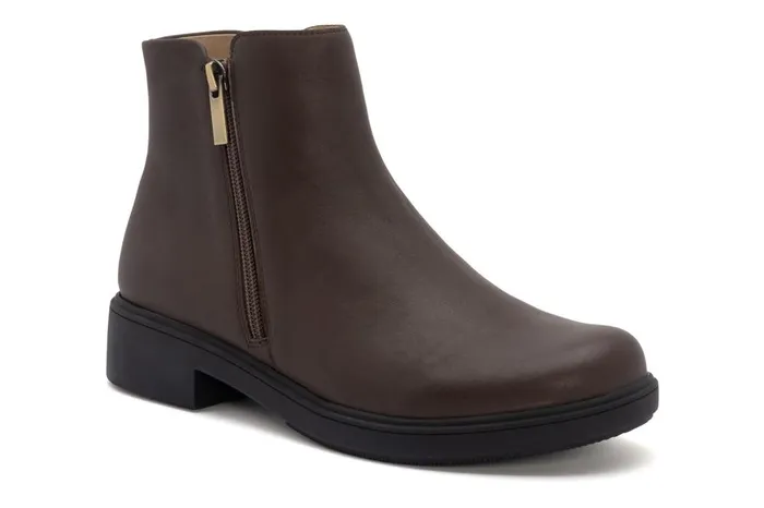 Women ABEO Footwear Boots Compass Zip Dark Brown