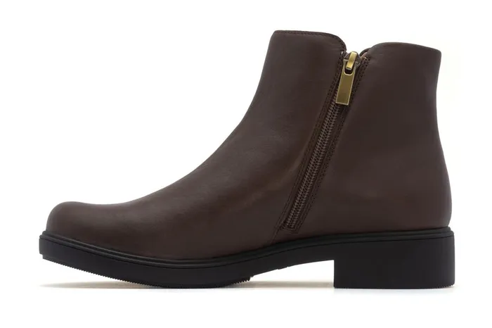 Women ABEO Footwear Boots Compass Zip Dark Brown Women ABEO Footwear Boots Compass Zip Dark Brown