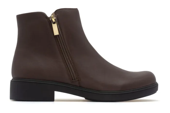 Women ABEO Footwear Boots Compass Zip Dark Brown Women ABEO Footwear Boots Compass Zip Dark Brown