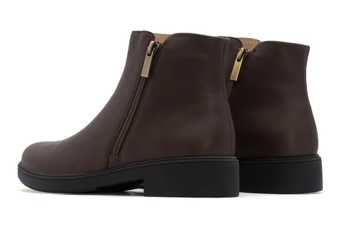 Women ABEO Footwear Boots Compass Zip Dark Brown Women ABEO Footwear Boots Compass Zip Dark Brown