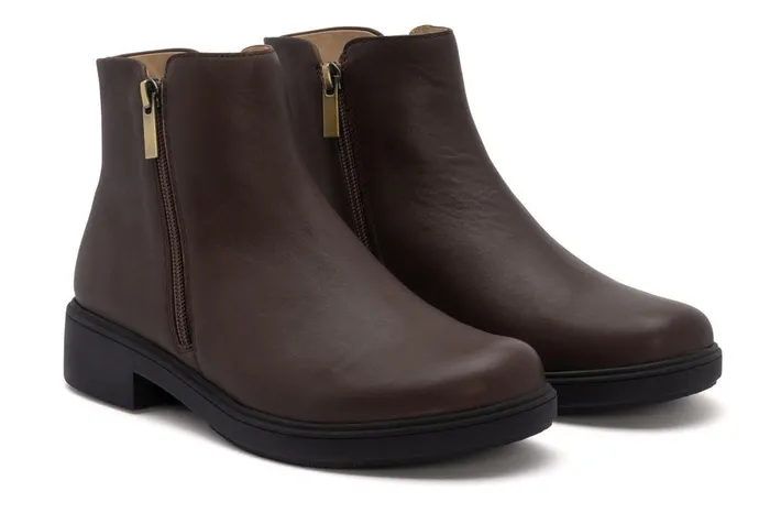 Women ABEO Footwear Boots Compass Zip Dark Brown Women ABEO Footwear Boots Compass Zip Dark Brown