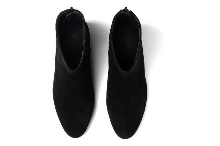 Women ABEO Footwear Boots Plaza Back Zip Black Suede Women ABEO Footwear Boots Plaza Back Zip Black Suede