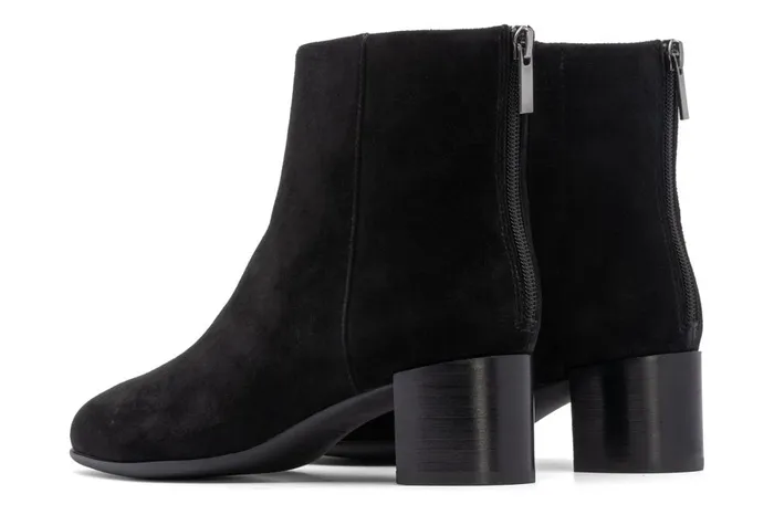 Women ABEO Footwear Boots Plaza Back Zip Black Suede Women ABEO Footwear Boots Plaza Back Zip Black Suede