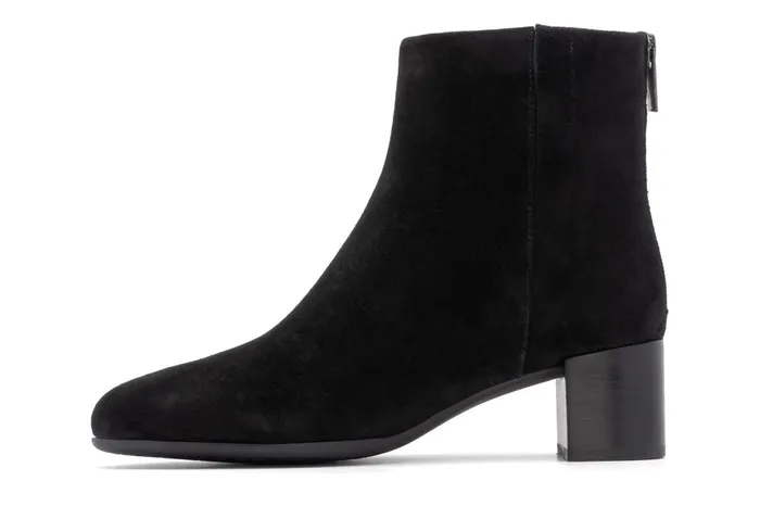 Women ABEO Footwear Boots Plaza Back Zip Black Suede Women ABEO Footwear Boots Plaza Back Zip Black Suede