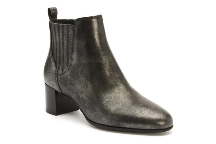 Women ABEO Footwear Boots Plaza Chelsea Silver Metallic