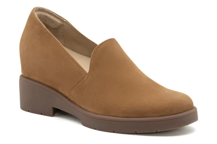 Women ABEO Footwear Dress Horizon Slip On Tan Nubuck