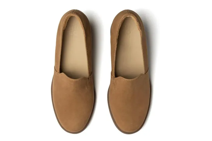 Women ABEO Footwear Dress Horizon Slip On Tan Nubuck Women ABEO Footwear Dress Horizon Slip On Tan Nubuck