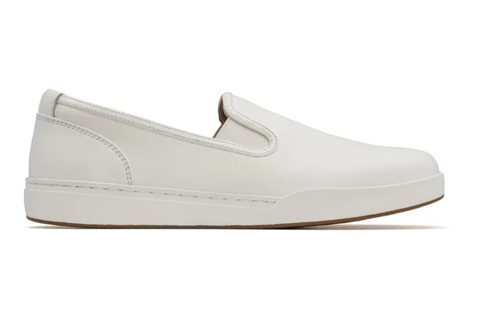 Women ABEO Footwear Sneakers Encore Slip On White Leather Women ABEO Footwear Sneakers Encore Slip On White Leather