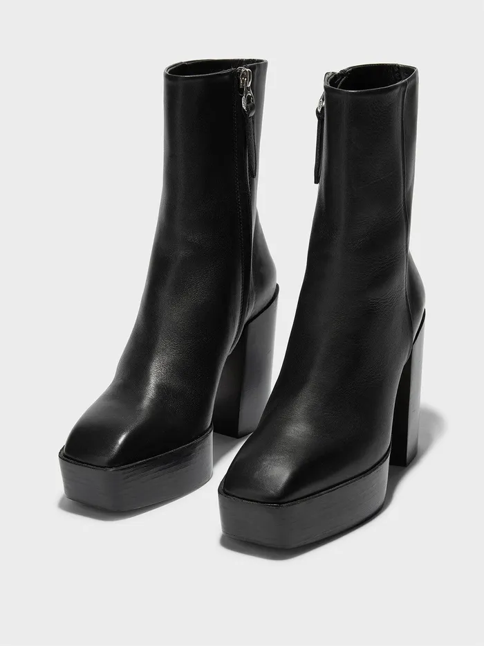 Women Aeyde BERLIN Black Platform Boot Aeyde Ankle Boots