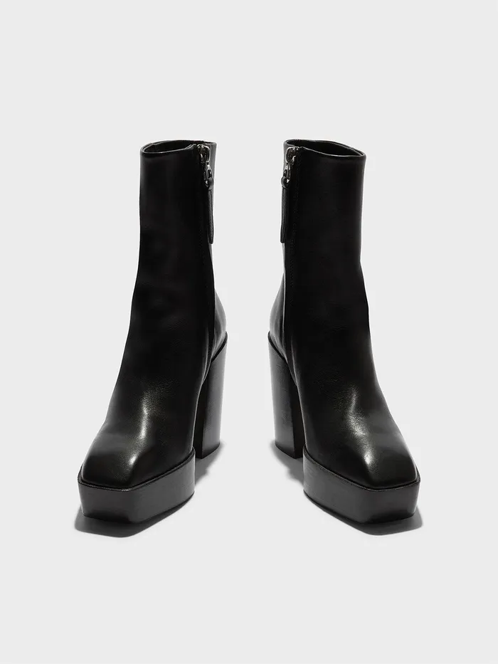 Women Aeyde BERLIN Black Platform Boot Aeyde Ankle Boots