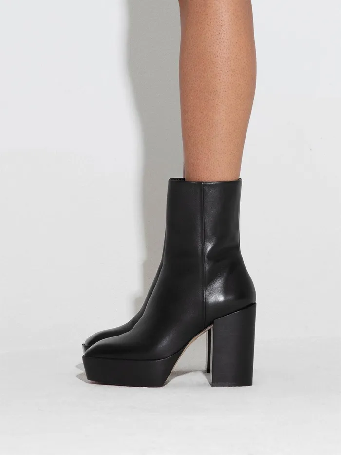 Women Aeyde BERLIN Black Platform Boot Aeyde Ankle Boots