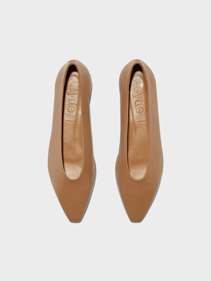 Women Aeyde BETTY Hazelnut Ballet Flat Aeyde Flats