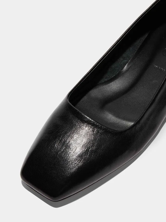 Women Aeyde IDA Black Ballet Flat Aeyde Flats