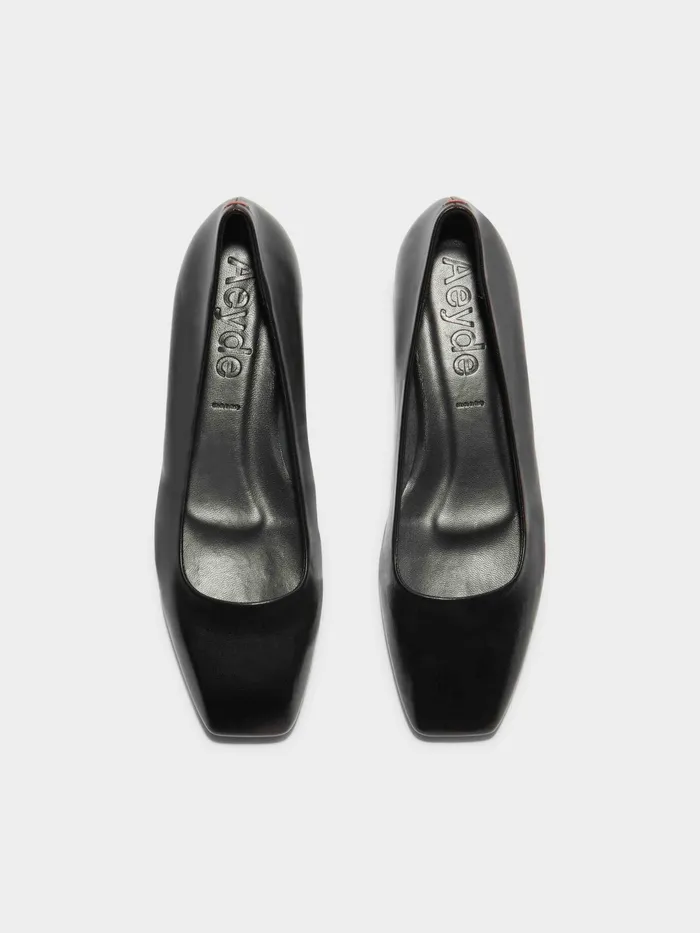 Women Aeyde IDA Black Ballet Flat Aeyde Flats